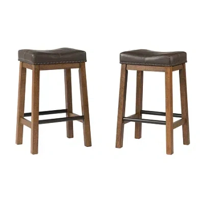 Asstd National Brand Taos 30" Stool - Set Of 2 In Brown