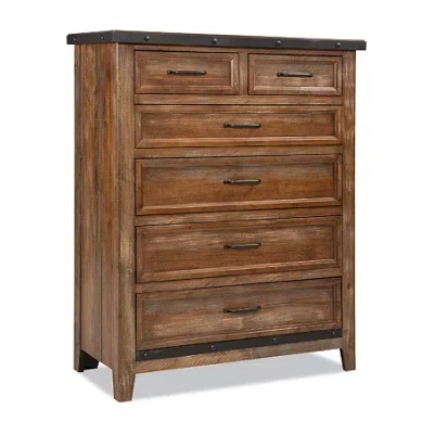 Asstd National Brand Taos 6 Drawer Chest In Brown