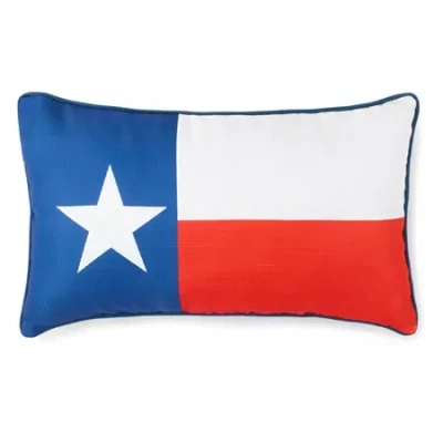 Asstd National Brand Texas Lone Star Lumbar Pillow In Red