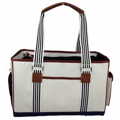 Asstd National Brand The Pet Life Fashion 'yacht Polo' Pet Carrier In White
