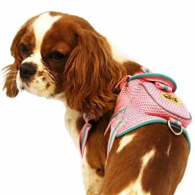 Asstd National Brand The Pet Life Mesh Pet Harness With Pouch In Pink