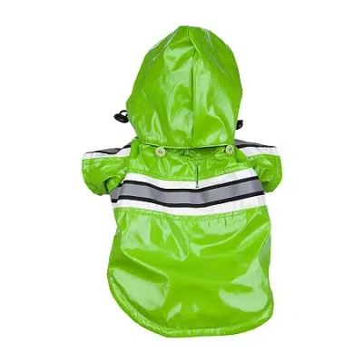 Asstd National Brand The Pet Life Reflecta-sport Adjustable Weather-proof Pet Windbreaker Jacket In Green