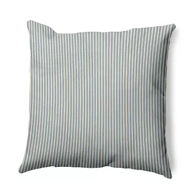 Asstd National Brand Ticking Stripe Square Throw Pillow In Blue