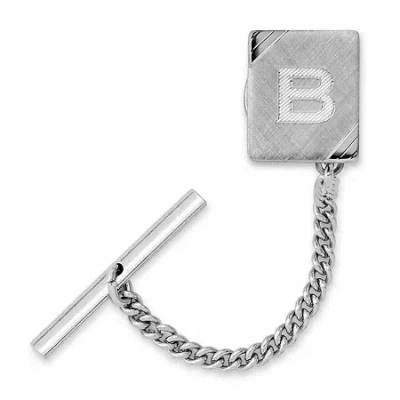 Asstd National Brand Tie Tack With Facet-cut Corners In Gray