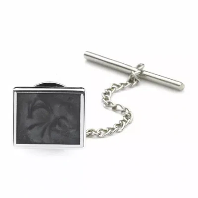 Asstd National Brand Tie Tack With Gray Swirl Enamel Center
