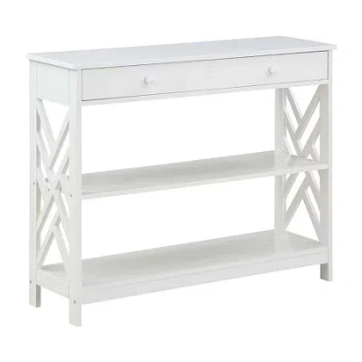 Asstd National Brand Titan 1-drawer Console Table In White