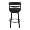 Asstd National Brand Titana Counter Height Swivel Bar Stool In Black