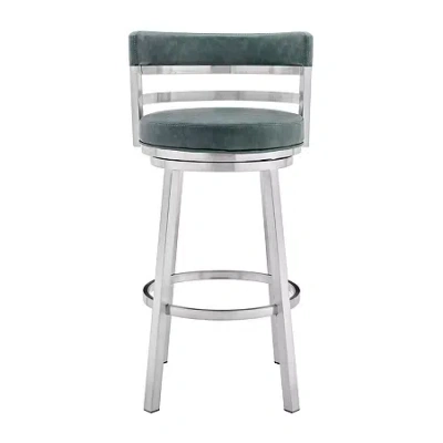 Asstd National Brand Titana Counter Height Swivel Bar Stool In Blue