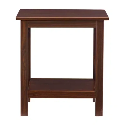 Asstd National Brand Titian Square End Table In Brown