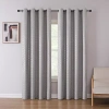 Asstd National Brand Tobias Metallic Grommet Top Blackout Single Curtain Panel In Silver