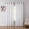 Asstd National Brand Tobias Metallic Grommet Top Blackout Single Curtain Panel In White
