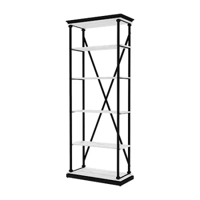 Asstd National Brand Toggin Home Office Collection 5-shelf Bookcase In White