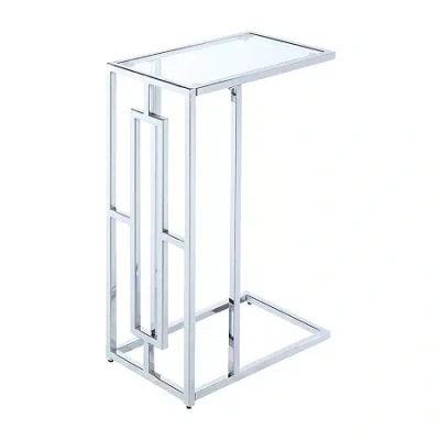 Asstd National Brand Town Living Room Collection Glass C Table In White