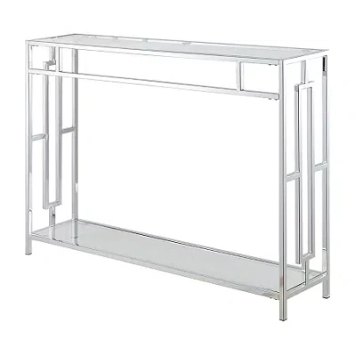 Asstd National Brand Town Square Chrome Console Table In Silver