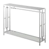 Asstd National Brand Town Square Chrome Console Table In White