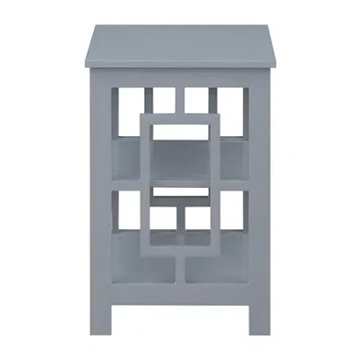 Asstd National Brand Town Square Living Room Collection Storage Console Table In Gray