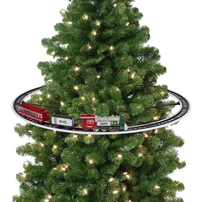 Asstd National Brand Train Around The Tree Christmas Ornament In Red