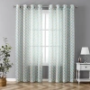 Asstd National Brand Tranquility Grommet Top Sheer Single Curtain Panel In Blue