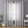 Asstd National Brand Tranquility Grommet Top Sheer Single Curtain Panel In Multi