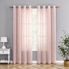 Asstd National Brand Tranquility Grommet Top Sheer Single Curtain Panel In Pink