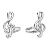 Asstd National Brand Treble Clef Cuff Links In Silver