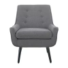 Asstd National Brand Trelis Flannel Tufted Club Chair In Gray