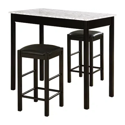 Asstd National Brand Trenton Dining Set 3-pc. Pub Set In Black