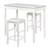 Asstd National Brand Trenton Dining Set 3-pc. Pub Set In White