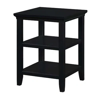 Asstd National Brand Tribeca Living Room Collection End Table In Black