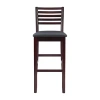 Asstd National Brand Triena Ladder Barstool With Back In Brown