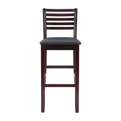 Asstd National Brand Triena Ladder Barstool With Back In Brown