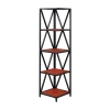 Asstd National Brand Tucson 5-tier Corner Bookcase In Red