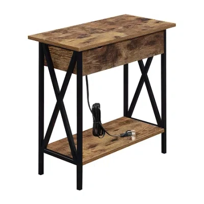 Asstd National Brand Tucson Flip Top End Table In Brown