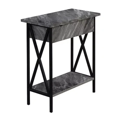 Asstd National Brand Tucson Flip Top End Table In Gray