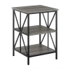 Asstd National Brand Tucson Storage End Table In Gray