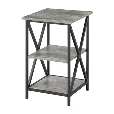 Asstd National Brand Tucson Storage End Table In Gray