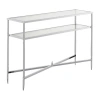Asstd National Brand Tudor Living Room Collection Console Table In Silver
