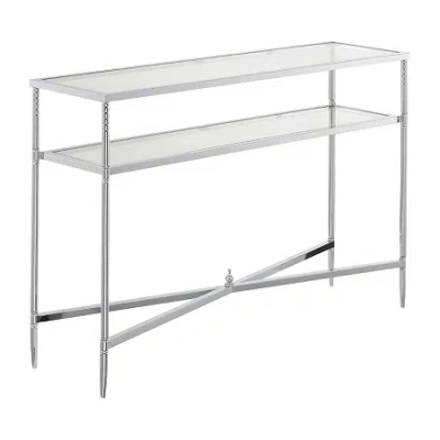 Asstd National Brand Tudor Living Room Collection Console Table In Silver