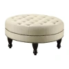 Asstd National Brand Tufted Ottoman In Sand