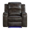 Asstd National Brand Tundra Living Room Collection Track-arm Recliner In Brown