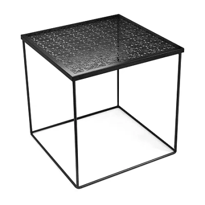 Asstd National Brand Urban Shop Metal Accent Table In Black