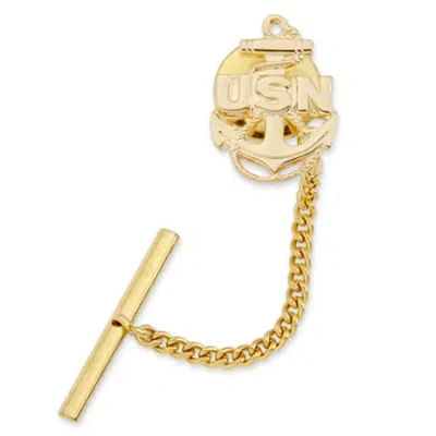 Asstd National Brand Us Navy Gold-plated Tie Tack In Yellow