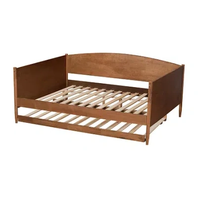 Asstd National Brand Veles Wooden Daybed With Trundle - Frame Only In Brown