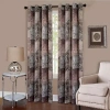 Asstd National Brand Vogue Damask Grommet Top Light-filtering Single Curtain Panel In Brown