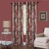 Asstd National Brand Vogue Damask Grommet Top Light-filtering Single Curtain Panel In Red