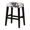 Asstd National Brand Walt Nailhead Trim Upholstered Bar Stool In Black