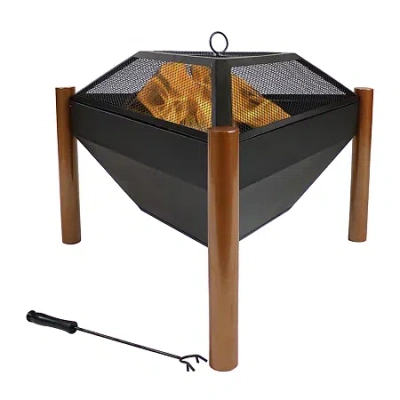 Asstd National Brand Weather Resistant Fire Pit In Black