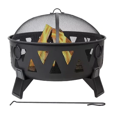 Asstd National Brand Weather Resistant Fire Pit In Black