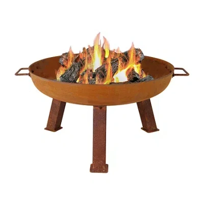 Asstd National Brand Weather Resistant Fire Pit In Orange