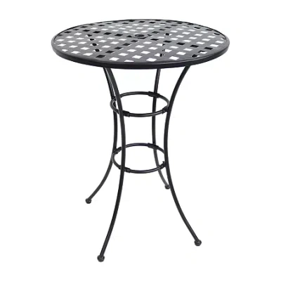 Asstd National Brand Weather Resistant Iron Side Table In Black